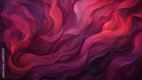 Abstract background with swirl pattern and in color family of purple, red and maroon  photo