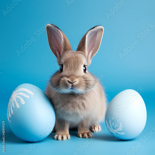 Easter: Easter bunny, Happy Easter background, wallpaper, bunny, pastel colors © Justyna