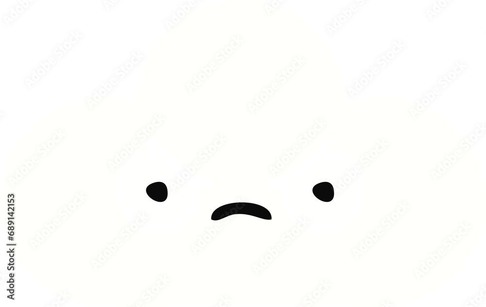 flat color retro cartoon of a white cloud flat color retro cartoon of a white cloud