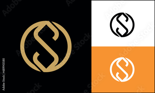 Alphabet letters SO or OS logo monogram