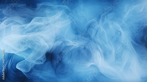 Blue smoke background. Innovative AI.