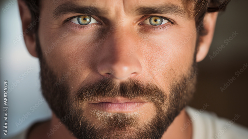 close-up portrait showcasing the natural beauty of man without excessive editing close-up portrait showcasing the natural beauty of man without excessive editing