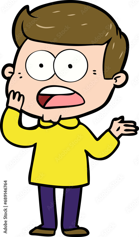 cartoon shocked man cartoon shocked man