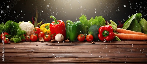 Fresh organic vegetables wi...