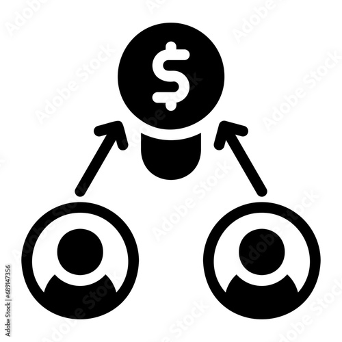 cooperate glyph icon