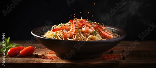 Italian Aglio Olio pasta wi...