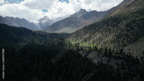 Aerial View of Rama Meadows, Astore, Gilgit Baltistan Pakistan. Lake Rama is only 20 kilometers away from the majestic Nanga Parbat 9th highest mountain of world
