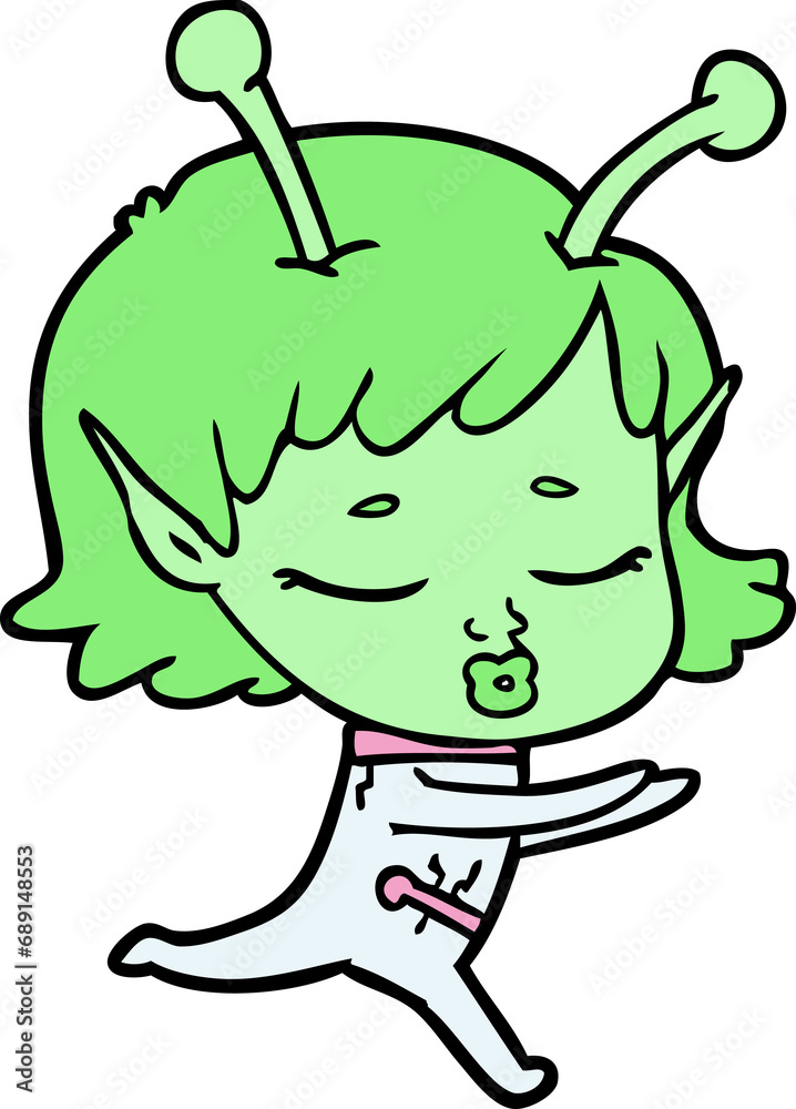 cartoon alien girl cartoon alien girl