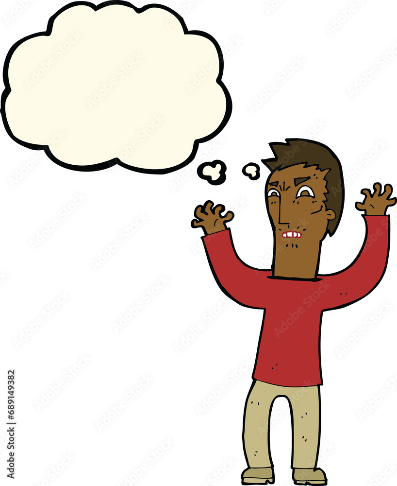 cartoon angry man with thought bubble cartoon angry man with thought bubble