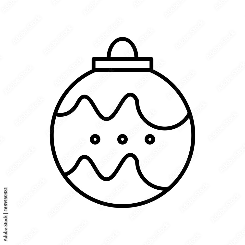 bauble line icon