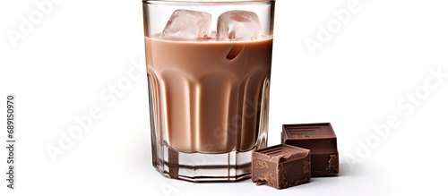 Isolated glass of chocolate...