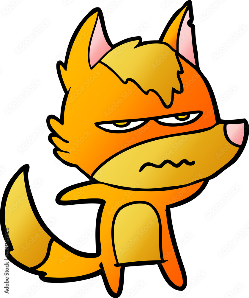 angry fox cartoon character angry fox cartoon character