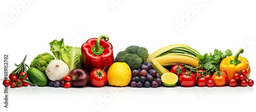 Colorful fruits and vegetab...
