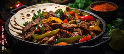 Colorful bell peppers torti...