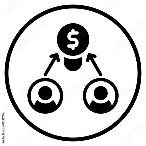cooperate glyph icon