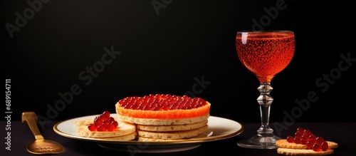 Festive drink with champagn...