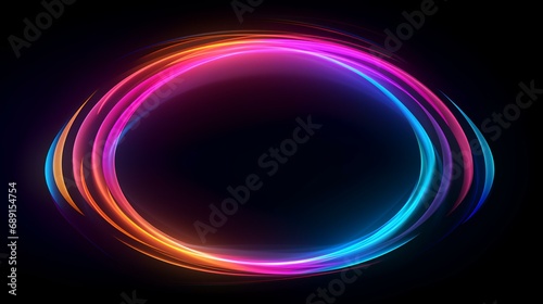 Abstract background. luminous swirling. Elegant glowing circle. Sparking particle. Space tunnel. Glossy jellyfish. Colorful ellipse. Glint sphere