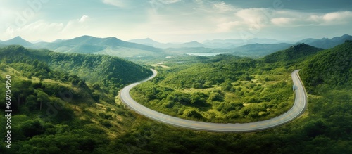 Countryside road passing th...