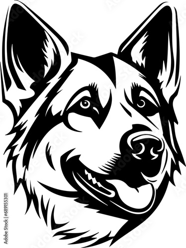 german shepherd dog silhouette