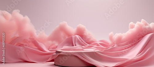 Feminine 3D stand with pink...