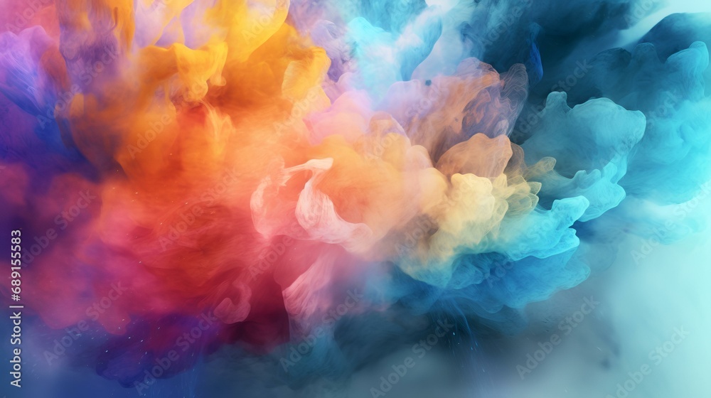 Fototapeta premium Colorful cloud of ink in water. Abstract background for design.