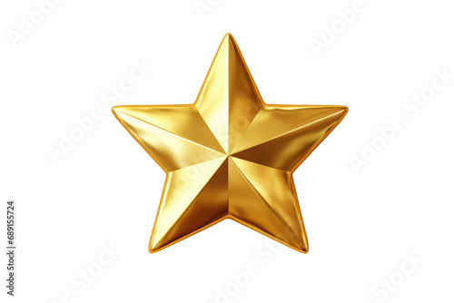 Gold Star Isolated On White Background  Transparent White Background  Png.