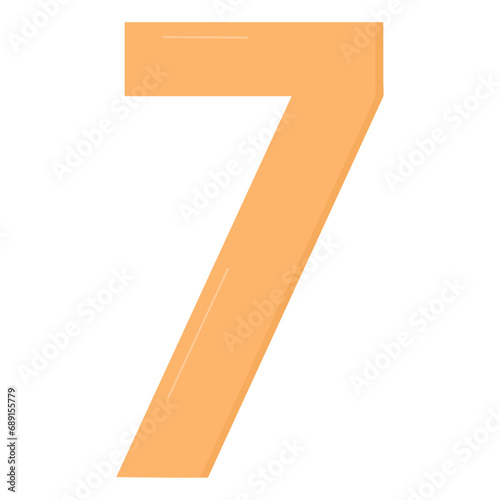 Wallpaper Mural Number seven orange  Torontodigital.ca