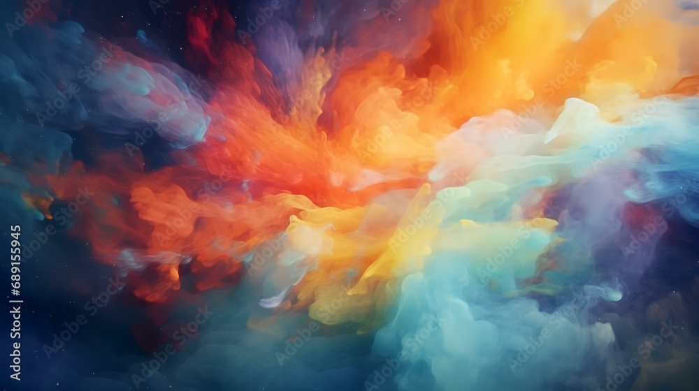 Abstract colorful smoke background. Fantasy fractal texture. Digital art. 3D rendering.