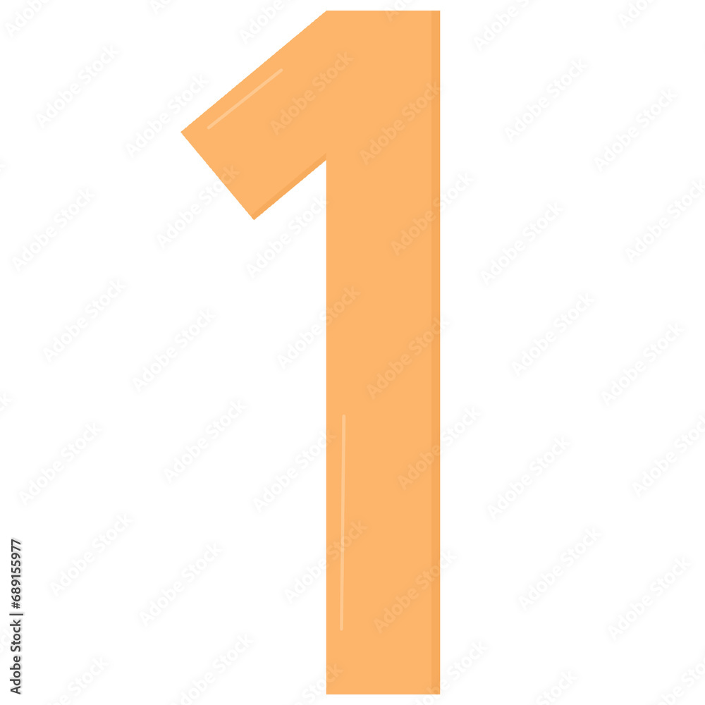 number one with orange number one with orange