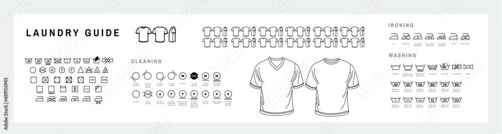 Laundry Care Vector Guide icons.100%vector. Laundry Care Vector Guide icons.100%vector.