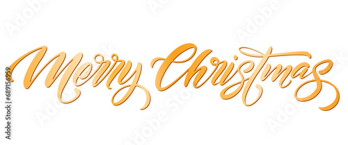 Merry christmas lettering typography with Gold color. Vector eps 