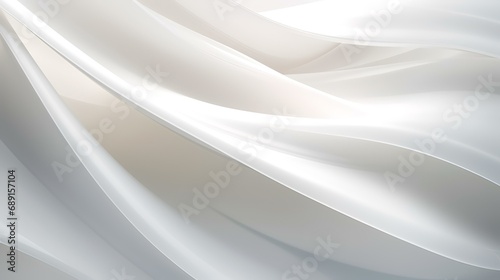 abstract white background with smooth lines and waves, 3d render illustration