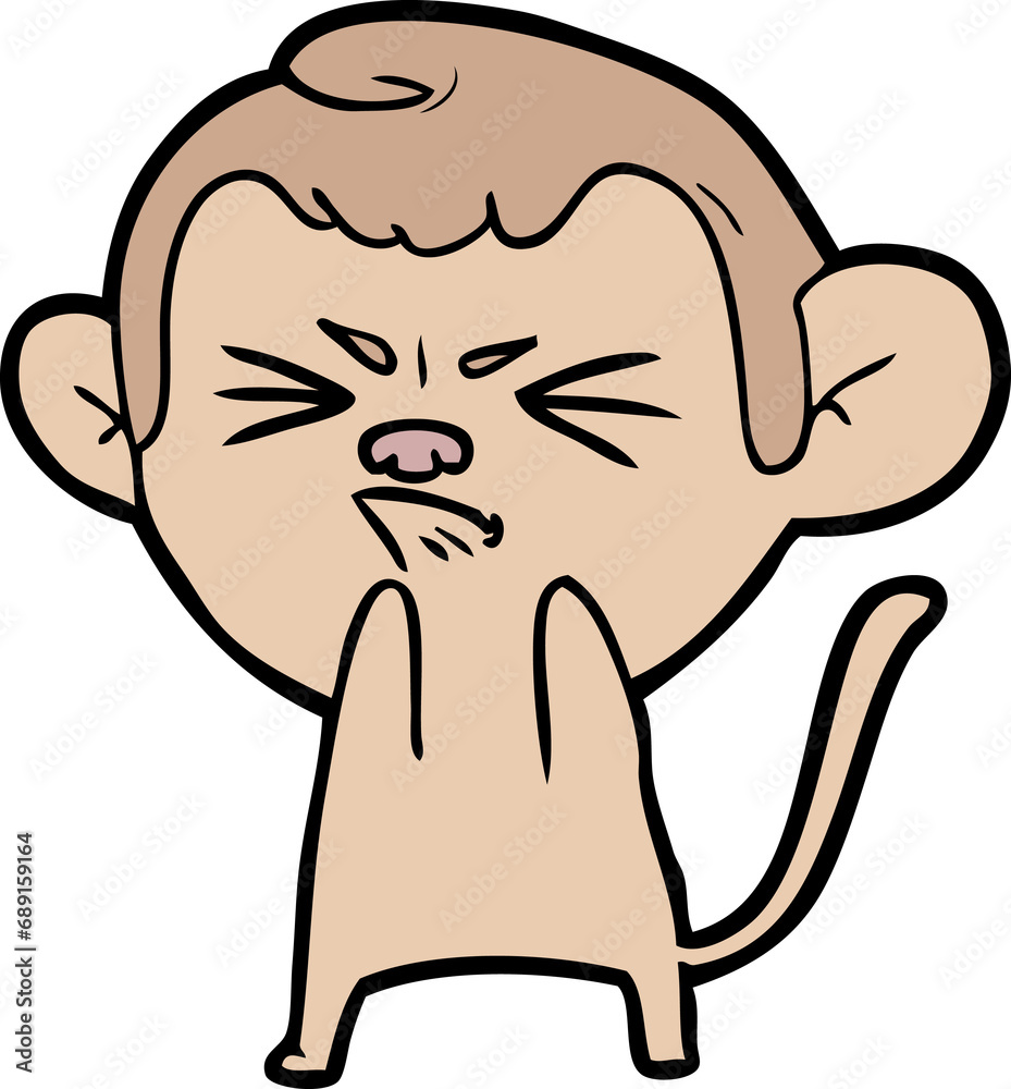 cartoon annoyed monkey cartoon annoyed monkey
