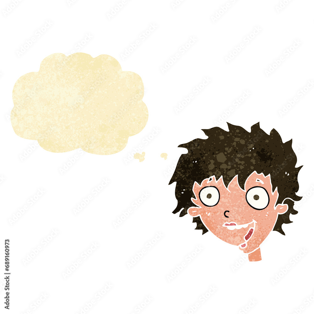cartoon crazy excited woman with thought bubble cartoon crazy excited woman with thought bubble