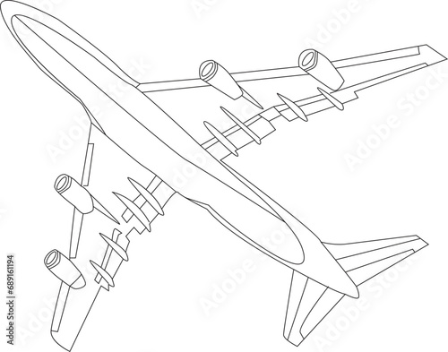 Air plane coloring page for all ages