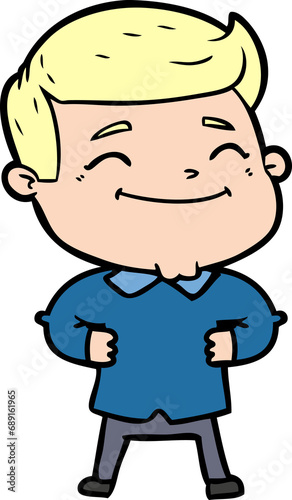 happy cartoon man