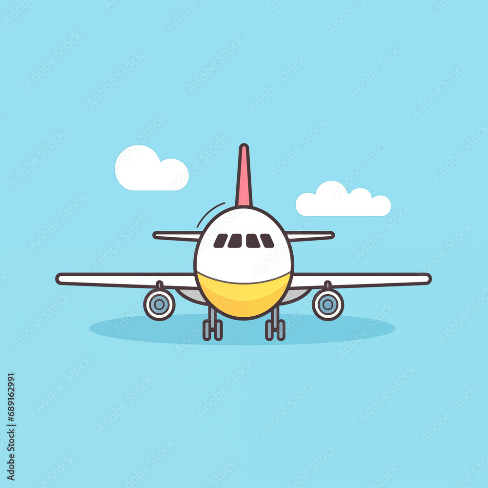 Minimalist Cartoon Plane Minimalist Cartoon Plane