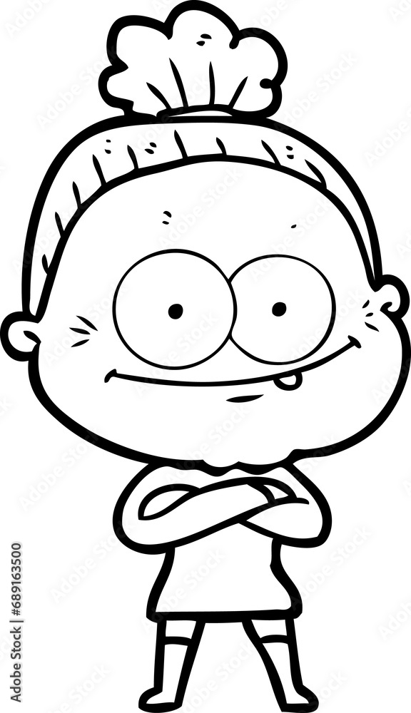 cartoon happy old woman cartoon happy old woman
