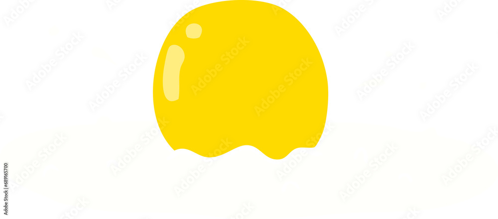 flat color style cartoon fried egg flat color style cartoon fried egg