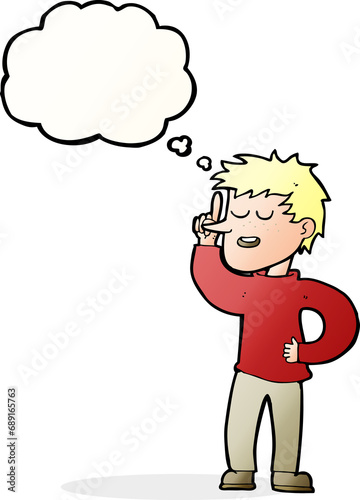 Wallpaper Mural cartoon man with idea with thought bubble Torontodigital.ca