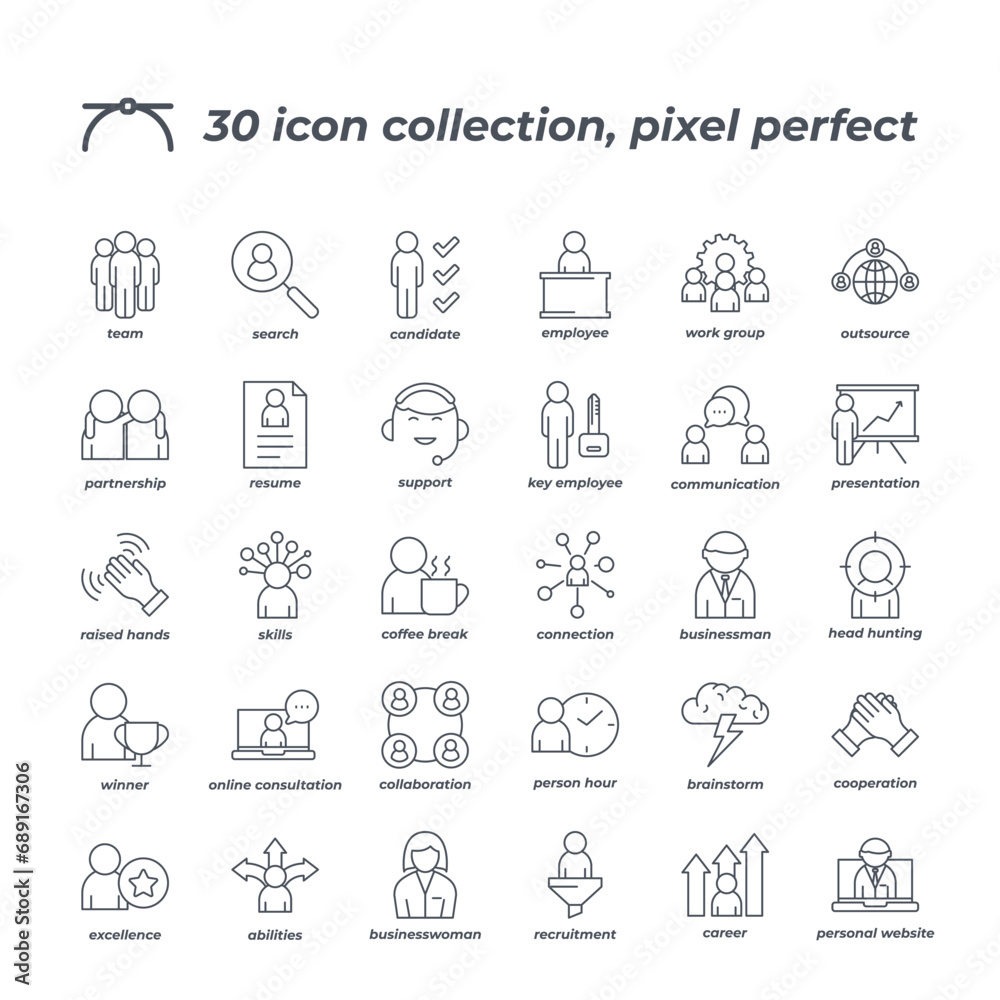 Vector sign of the business people icon set isolated on a white background. symbol color editable. Vector sign of the business people icon set isolated on a white background. symbol color editable.