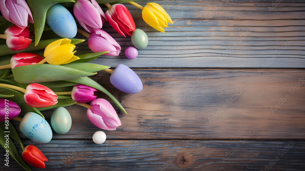 Obraz premium Eeaster: Easter background, wallpaper, happy Easter, Easter eggs
