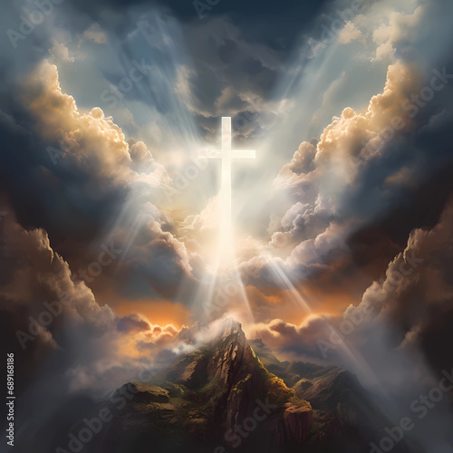 Crucifixion At Sunrise - Resurrection Concept