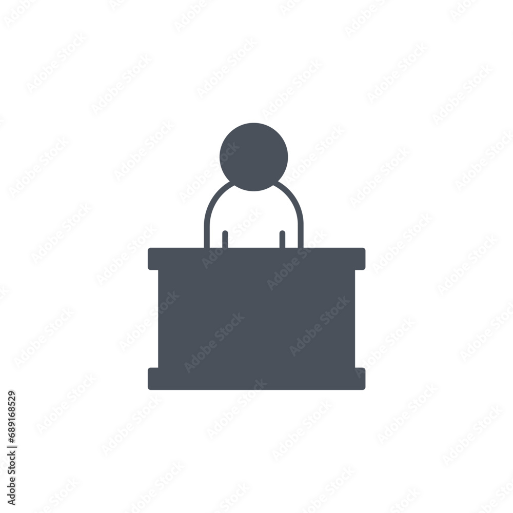 Vector sign of the employee symbol isolated on a white background. icon color editable. Vector sign of the employee symbol isolated on a white background. icon color editable.