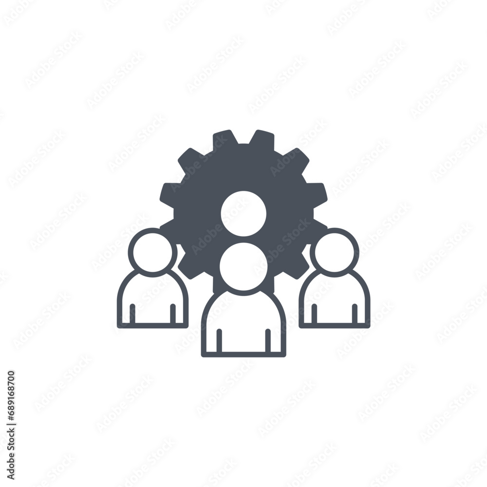 Vector sign of the work group symbol isolated on a white background. icon color editable. Vector sign of the work group symbol isolated on a white background. icon color editable.