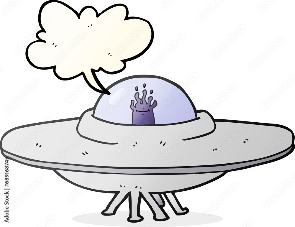 freehand drawn speech bubble cartoon flying saucer freehand drawn speech bubble cartoon flying saucer