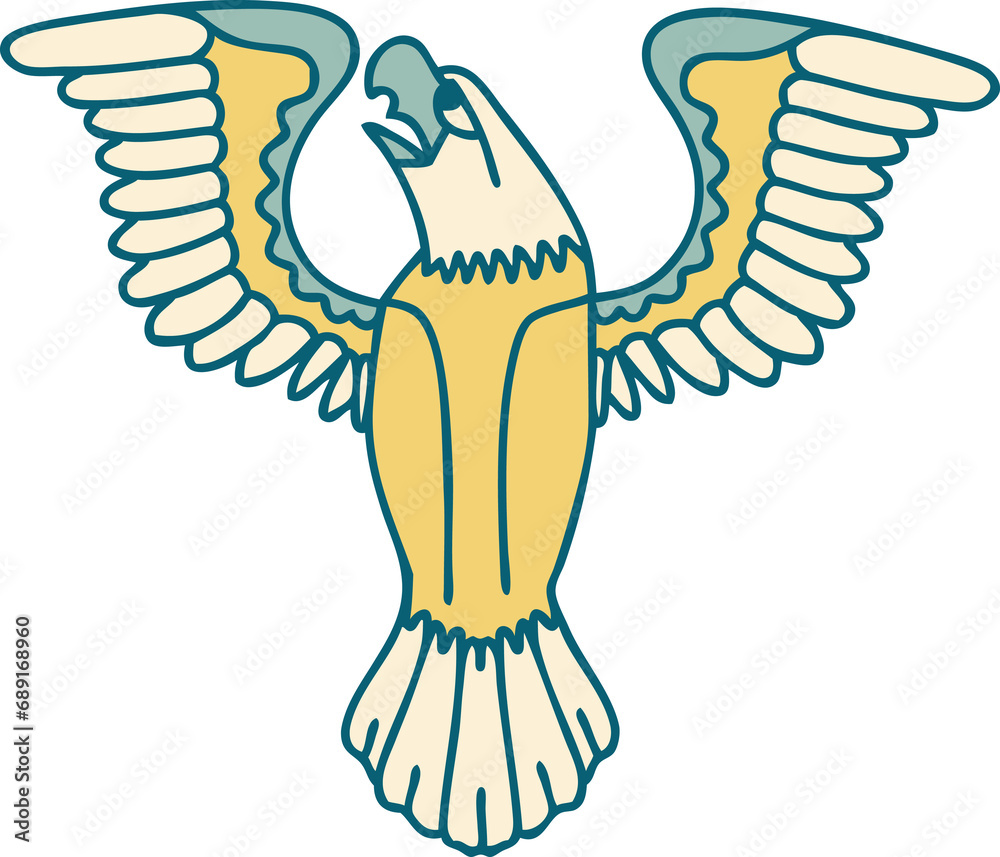 Obraz premium iconic tattoo style image of an american eagle