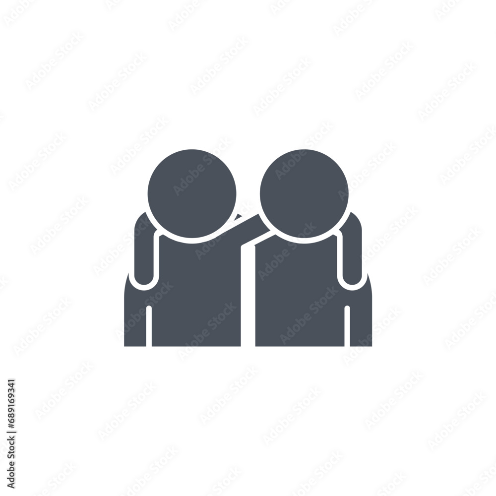 Vector sign of the partnership symbol isolated on a white background. icon color editable. Vector sign of the partnership symbol isolated on a white background. icon color editable.