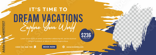 Travel holiday vacation social media post web banner photo