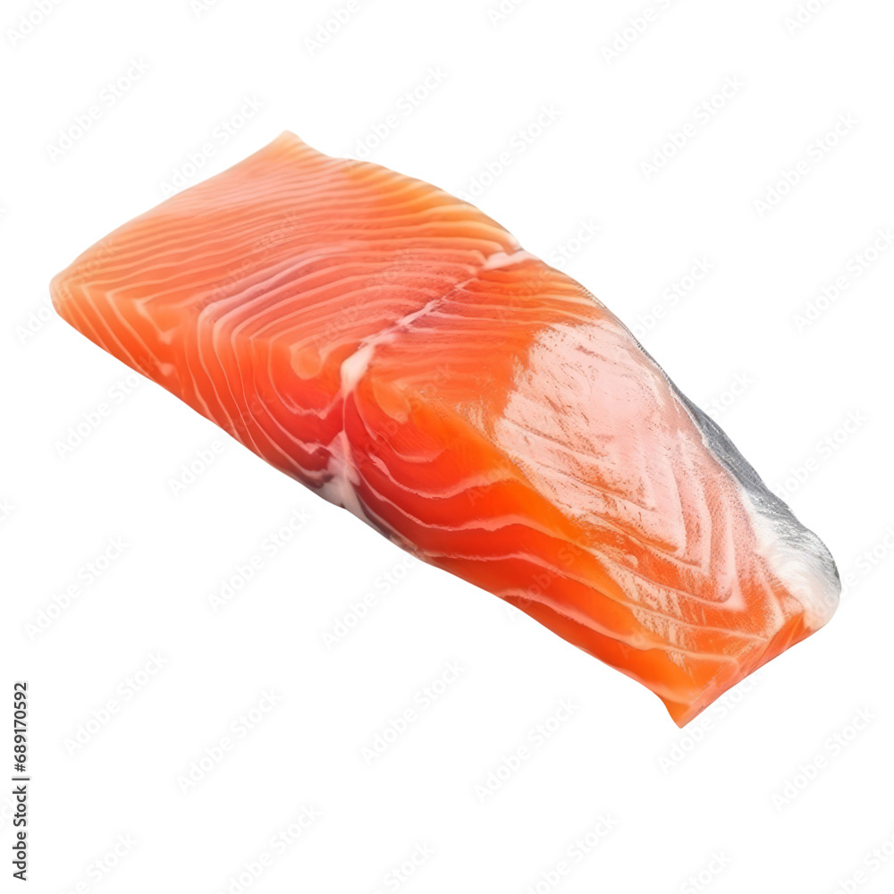 raw salmon food, Japanese food,steak, isolated on white and transparent background